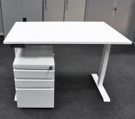 Height-adjustable table with container EO14_HDT-03L