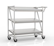 Shelving trolley for crates with inclined shelves 24042530