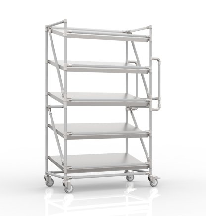 Shelving trolley for crates with inclined shelves 1000 x 500 mm, SP10050 - 1