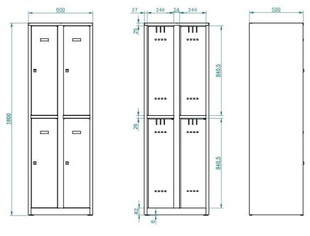 Wardrobe with split doors A8232 - 2