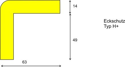 Protective polyurethane corner profile 63 x 63mm - 5