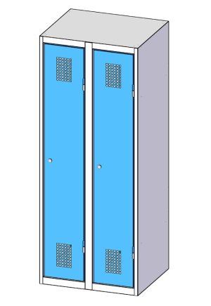 Metal wardrobe with two doors XS62-15 - 3