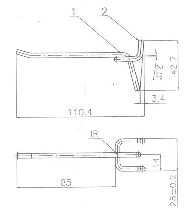 Wall panel hook larger 5818 - 2