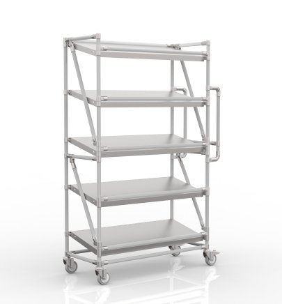 Crate rack trolley with 1000 mm wide inclined shelves, SP10040 (4 models)