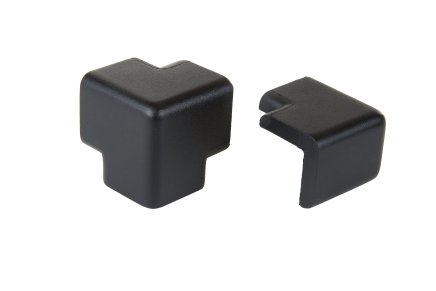 Three-arm corner coupling black