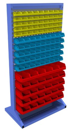 Stationary double-sided panel with equipment PSZ_23_A_VAR_3