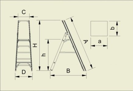 One-sided aluminum steps Forte (6 models) - 2