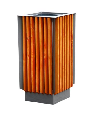 Outdoor waste bin wooden 1018 - 2