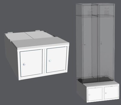 Wardrobe pedestal LBX 32A - 600 mm