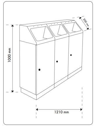 Waste bin for sorted waste FP45 - 1