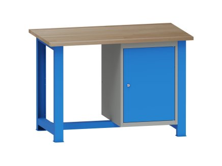 Workshop table with an inserted container