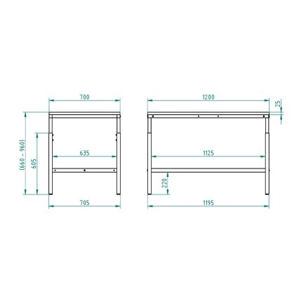 Construction for a built-in workbench - 2