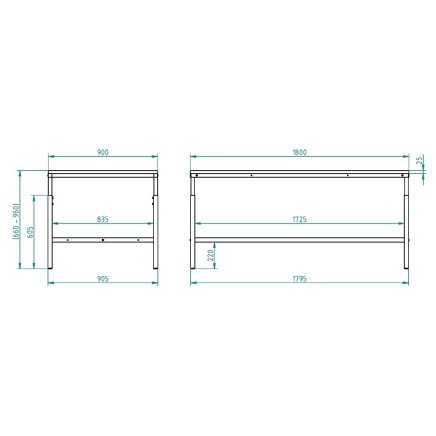 Construction for a built-in workbench - 2