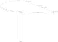 Semi-circular connector for Stb Comfort tables 600 mm deep