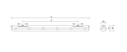 LED light for work tables 1500 and 1800 mm - 5