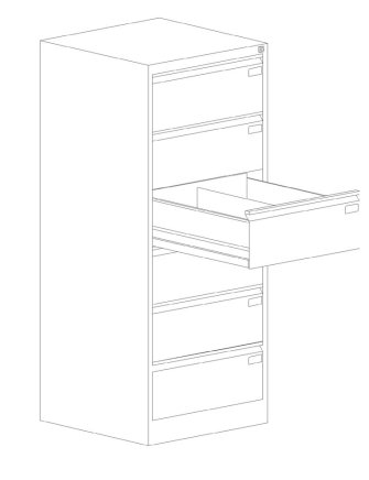 Six-drawer filing cabinet Szk 318/6 Sis for B5 format - 2