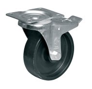 Polypropylene wheel, diameter 160 mm, swivel with brake