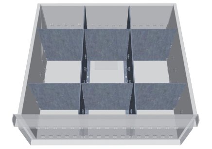 Metal division of sockets 118A