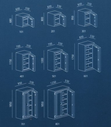 Cash safe deposit box ROOBUS Office 1 - 201 - 4