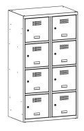 Metal wardrobe with reduced height MSum 424S width 800 mm