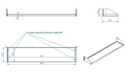 Hanging metal shelf PSZ_POL_01 - 2