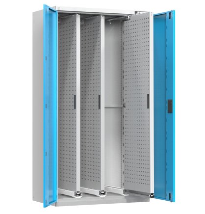 Workshop cabinet with pull-out perforated panels VSP1