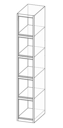 Five-door box cabinet XS35-18 - 4