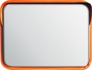 Outdoor mirror with orange sunshade 450 x 600 mm AISI 304