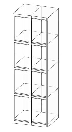 Box cabinet eight doors XS68-18 - 4