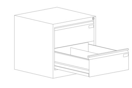 Two-drawer filing cabinet Szk 318/2 Sis for B5 format - 2