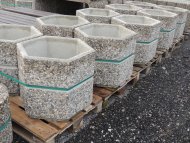 Concrete hexagonal flower pot 550 x 600 x 600