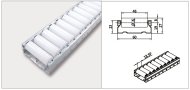 Roller track PL-601F_WS diameter of rollers 16 mm