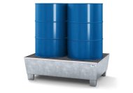 Collection tub on classic-line legs for 2 barrels