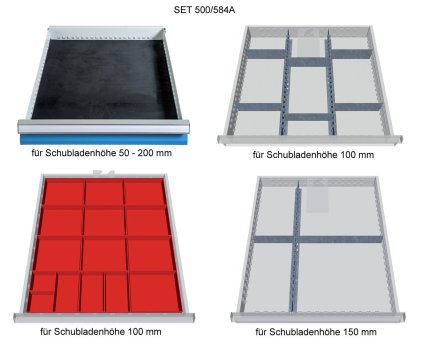 Drawer dividers, set for 4 drawers 500/584A - 5