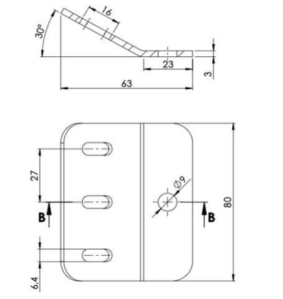 Separate bracket to fix the rail to the ground - 3