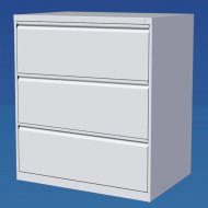 Metal filing cabinet with two rows and three drawers G2323