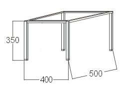 Base for wardrobe A6620 - width 400 mm - 2