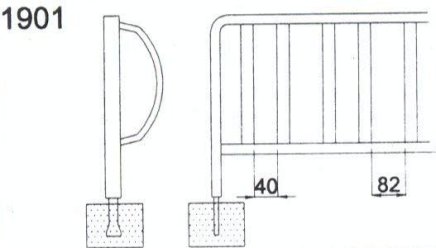 One-sided bike stand 1901/4210 - 1