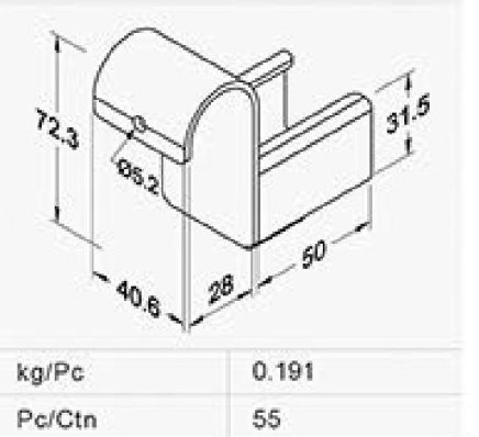 Roller track holder RM-3510BR - 2