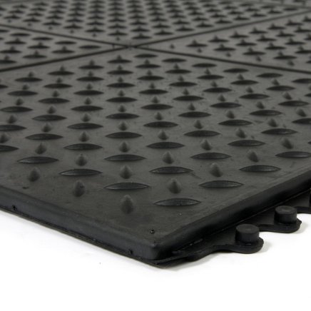 Rubber modular anti-fatigue mat Diamond Plate Tile - 4