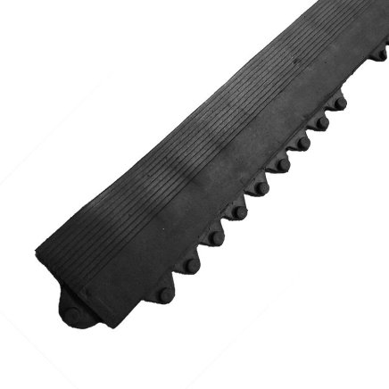 Black rubber leading edge "male" for Diamond Plate Tile mat