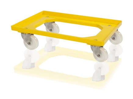 Undercarriages for crates - 2 polyamide swivel wheels