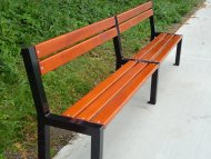 Metal double bench ZLÍN 2