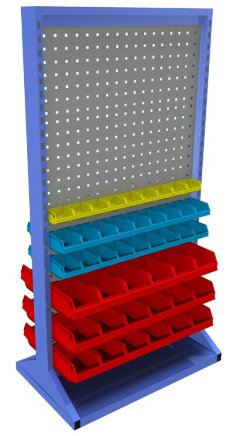 Stationary double-sided panel with equipment PSZ_23_A_VAR_6