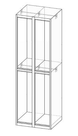 Divided wardrobe XS54-18P - 5