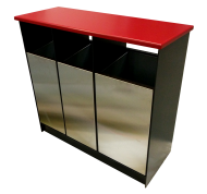 Waste bin for sorted waste for indoor and outdoor use