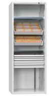 Cabinet for NC tools with hinged doors with equipment