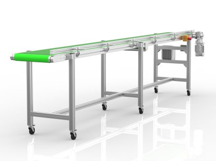 Powered belt conveyor