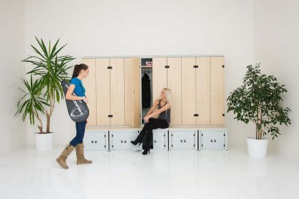 2-door wardrobe with bench - 2