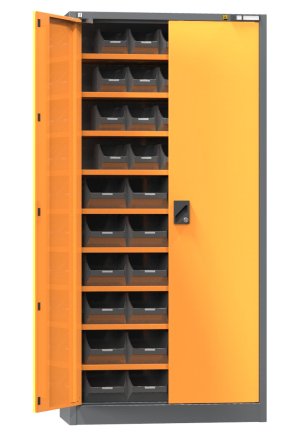 ESD cabinet with plastic boxes UK1-B21ESD (2 models)